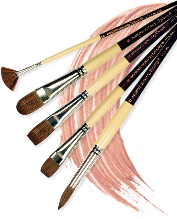 Black gold dynasty paint brushes